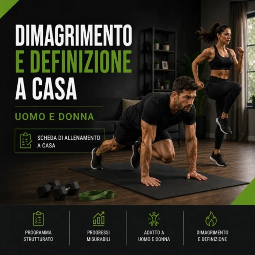 Scheda dimagrimento e definizione a casa per uomo e donna