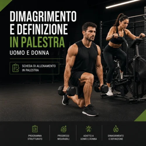Scheda dimagrimento e definizione in palestra per uomo e donna